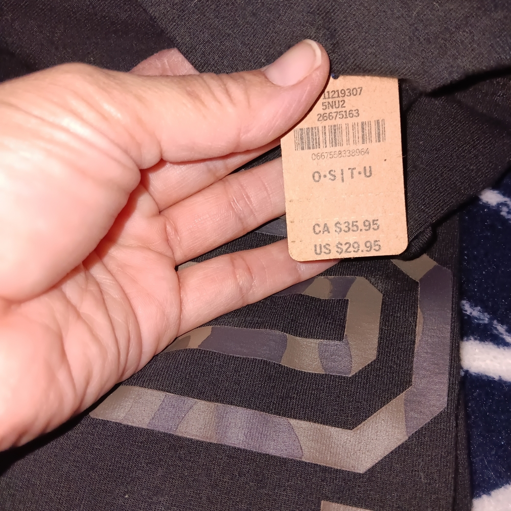 Black and Gray Graphic Sweatshirt
